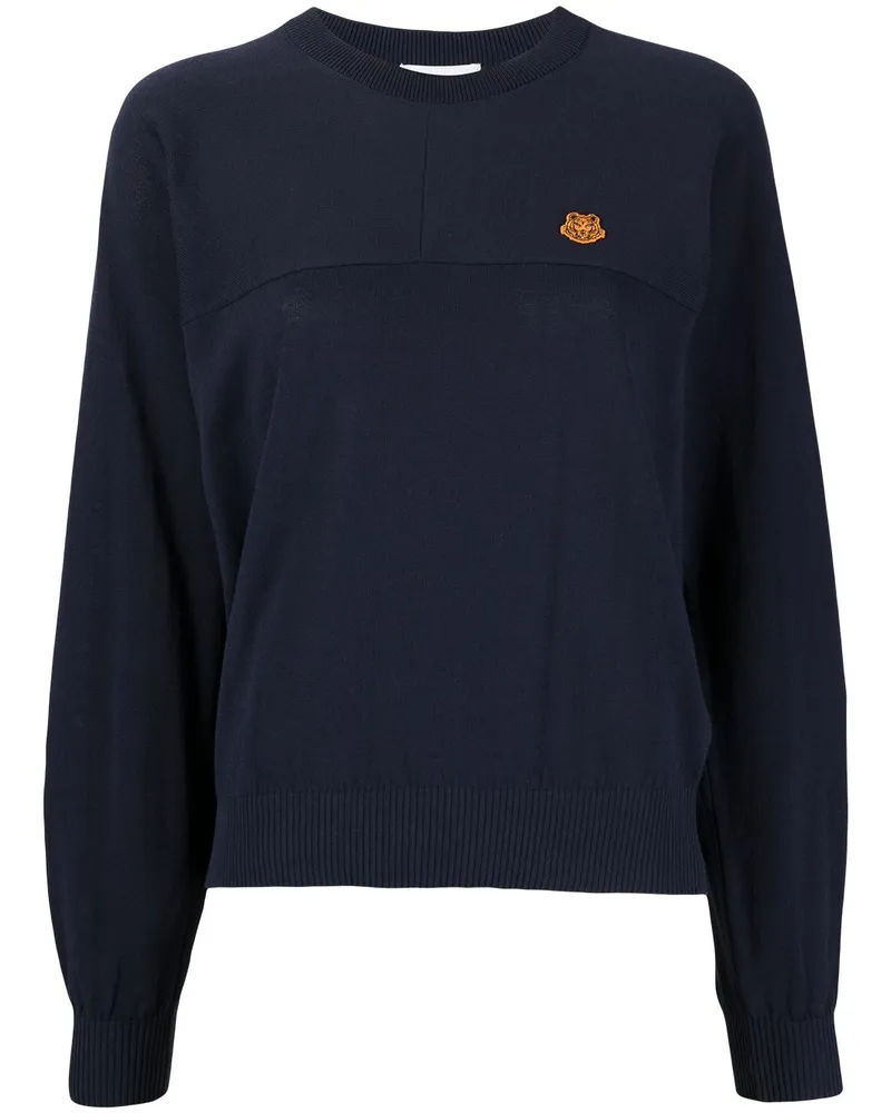 Kenzo Sweatshirt mit Applikation - Blau Blau