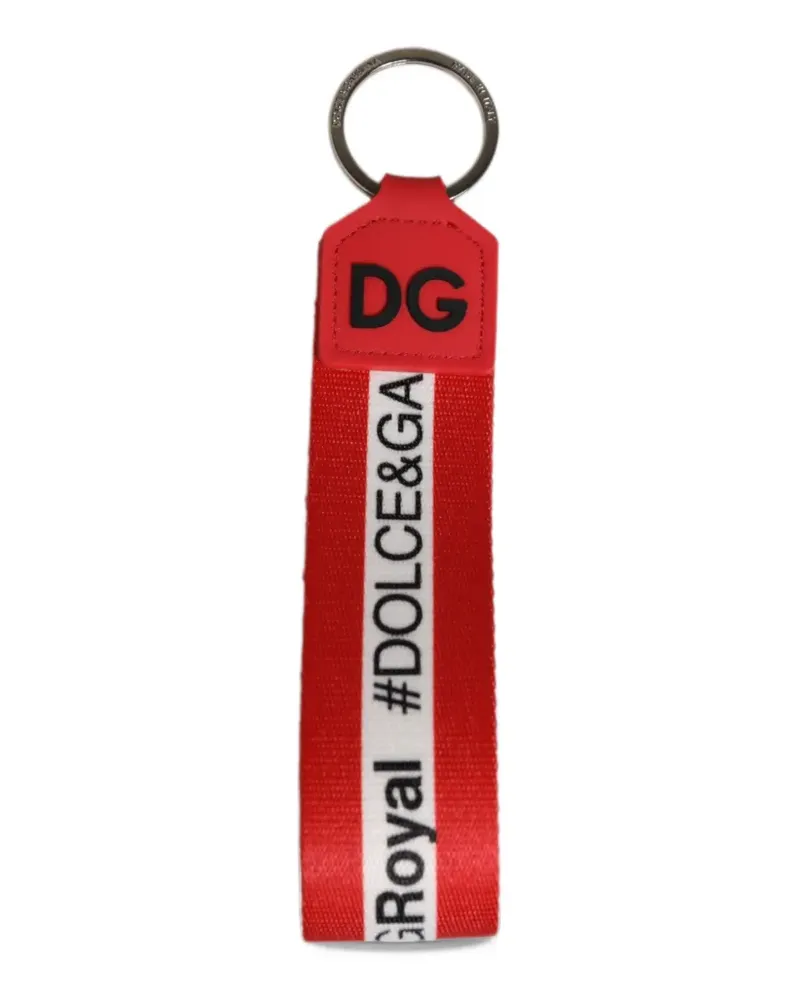Dolce & Gabbana DG logo-print keyring - Rot Rot