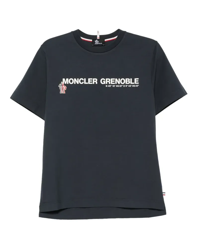 Moncler T-Shirt mit Logo-Print - Blau Blau