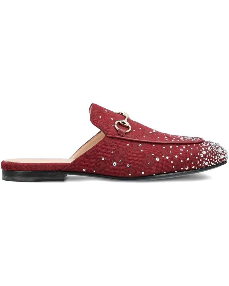 Gucci crystal horsebit princetown mules - Rot Rot