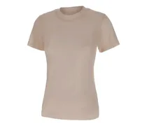T-Shirt mit Rundhalsausschnitt - Nude