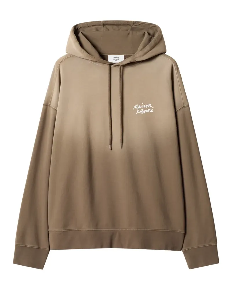 Kitsuné Hoodie mit Logo-Print - Braun Braun