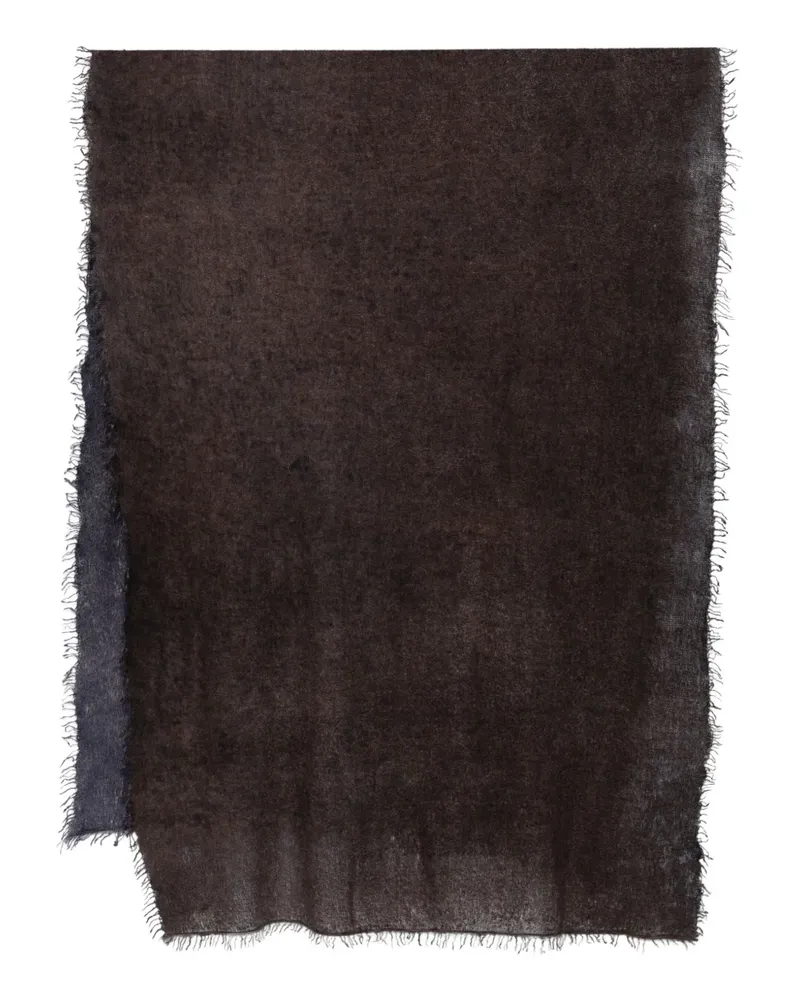 Faliero Sarti Ausgefranster Schal aus Kaschmir - Blau Blau