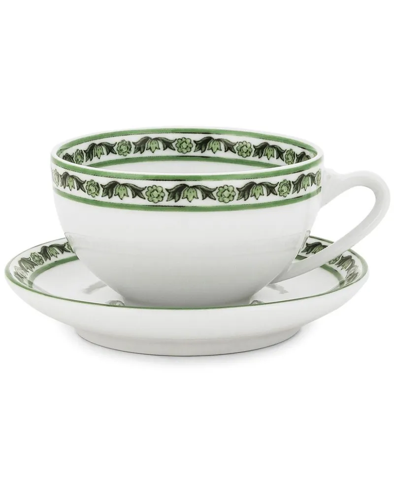 Dolce & Gabbana Teetassen mit Maiolica-Rand (2er-Set) - Weiß Weiß