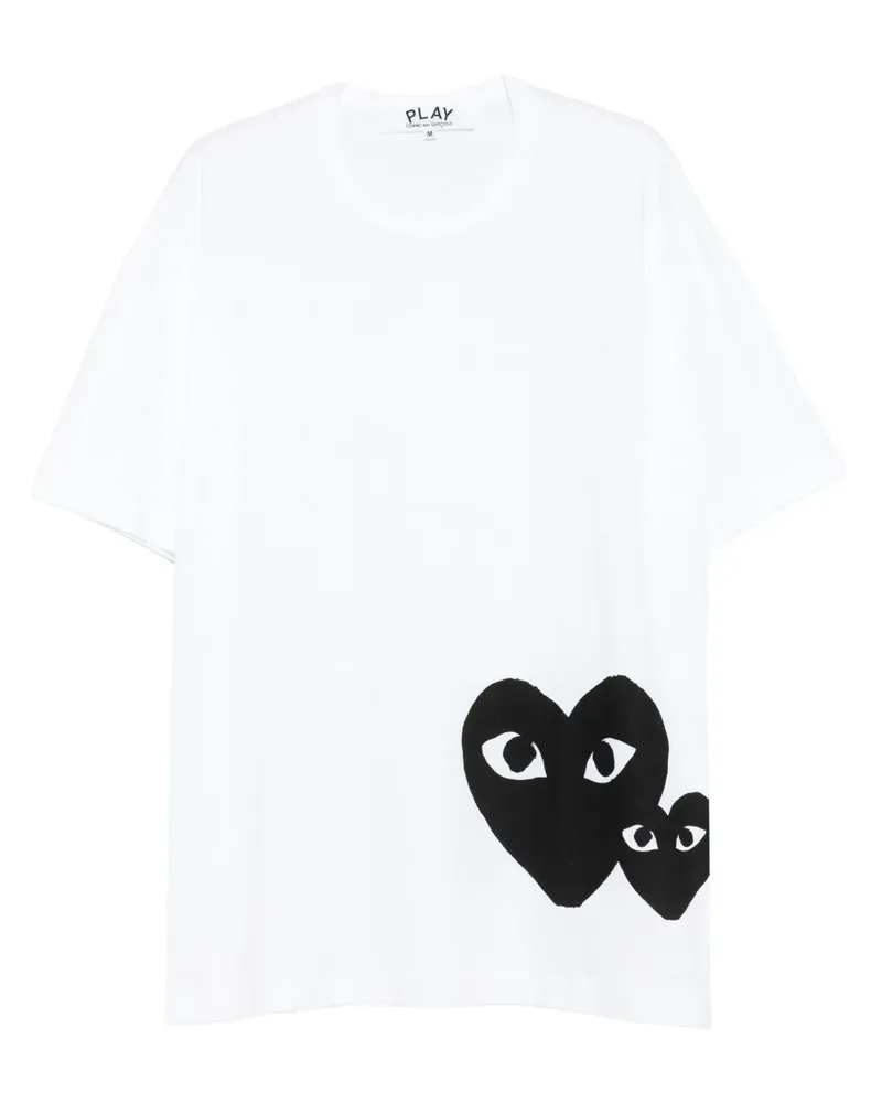 Comme des Garçons T-Shirt mit Herz-Logo - Weiß Weiß