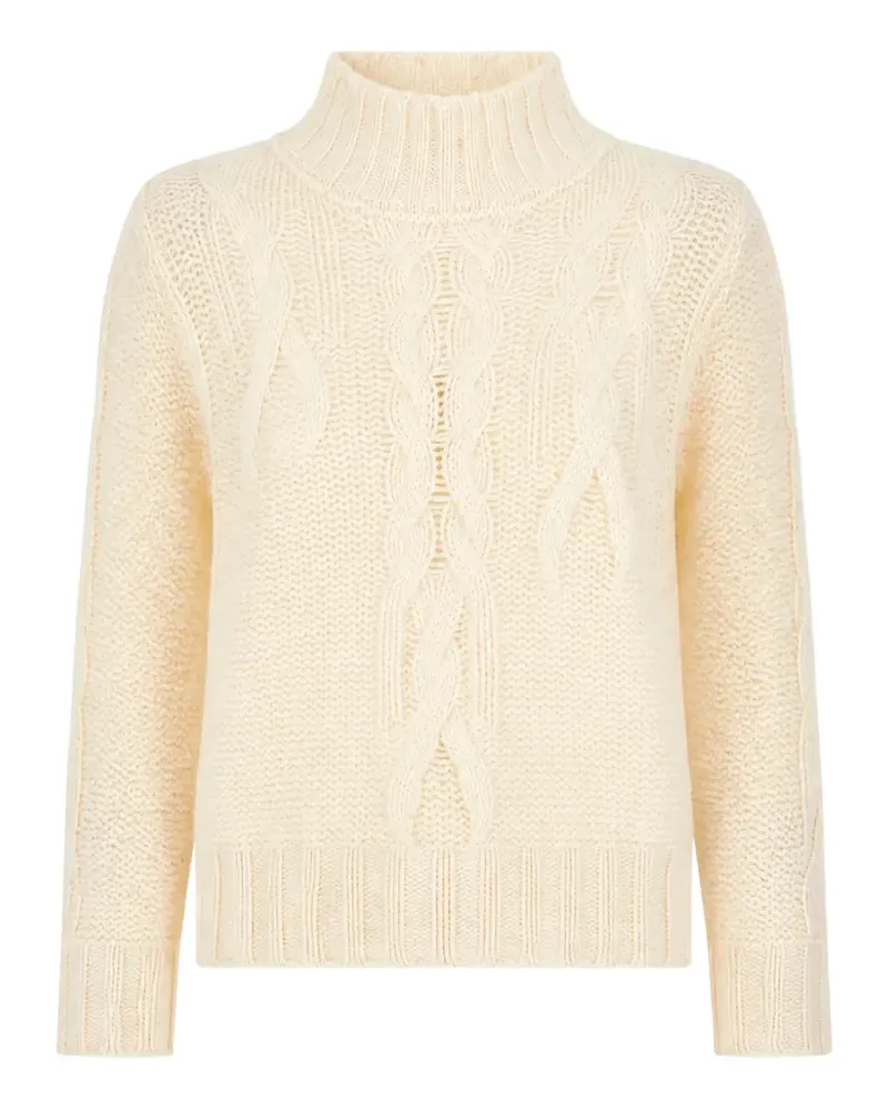 PANICALE Cashmere Pullover mit Stehkragen - Weiß Weiß