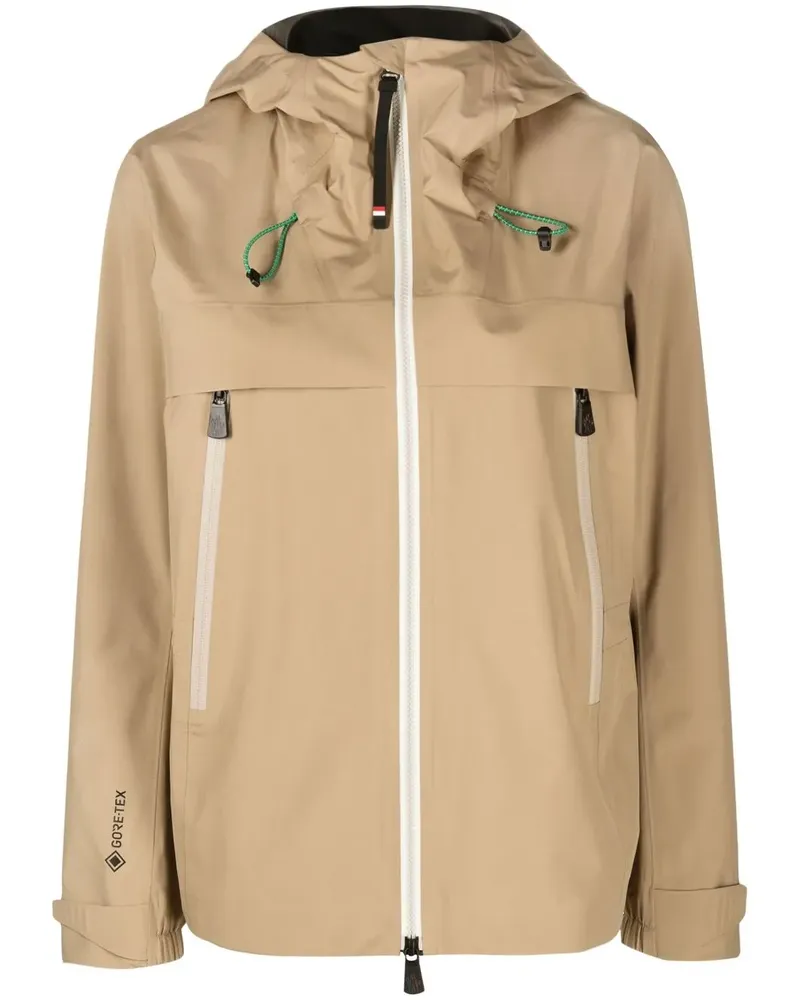 Moncler Einreihiger Mantel mit Kapuze - Nude Nude