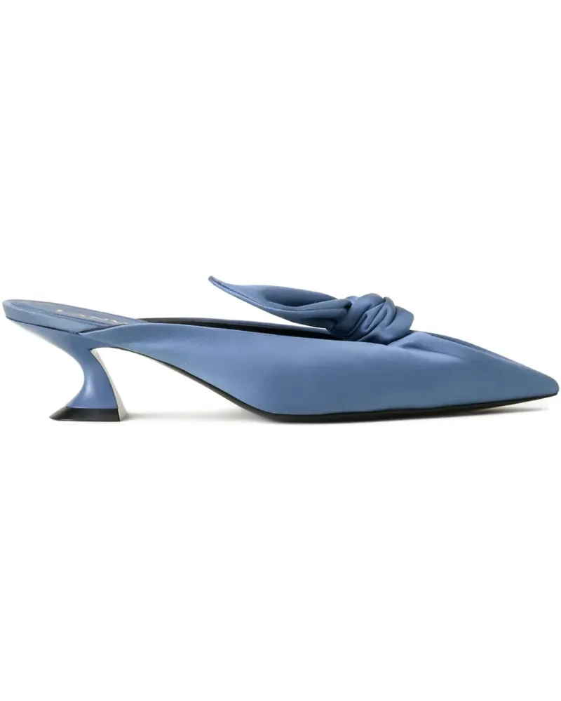 Lanvin Spitze Mules mit Knoten - Blau Blau