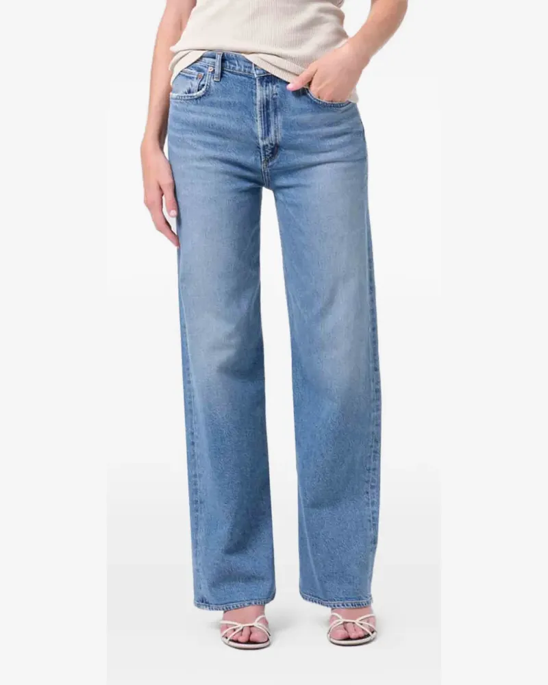 AGOLDE Jeans mit Tragefalten - Blau Blau