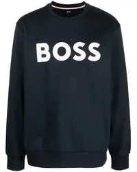 HUGO BOSS Sweatshirt mit Logo-Print Blau