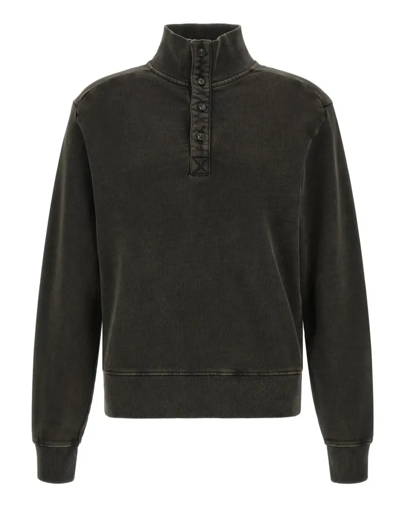 Entire Studios button-placket delavé sweater - Schwarz Schwarz