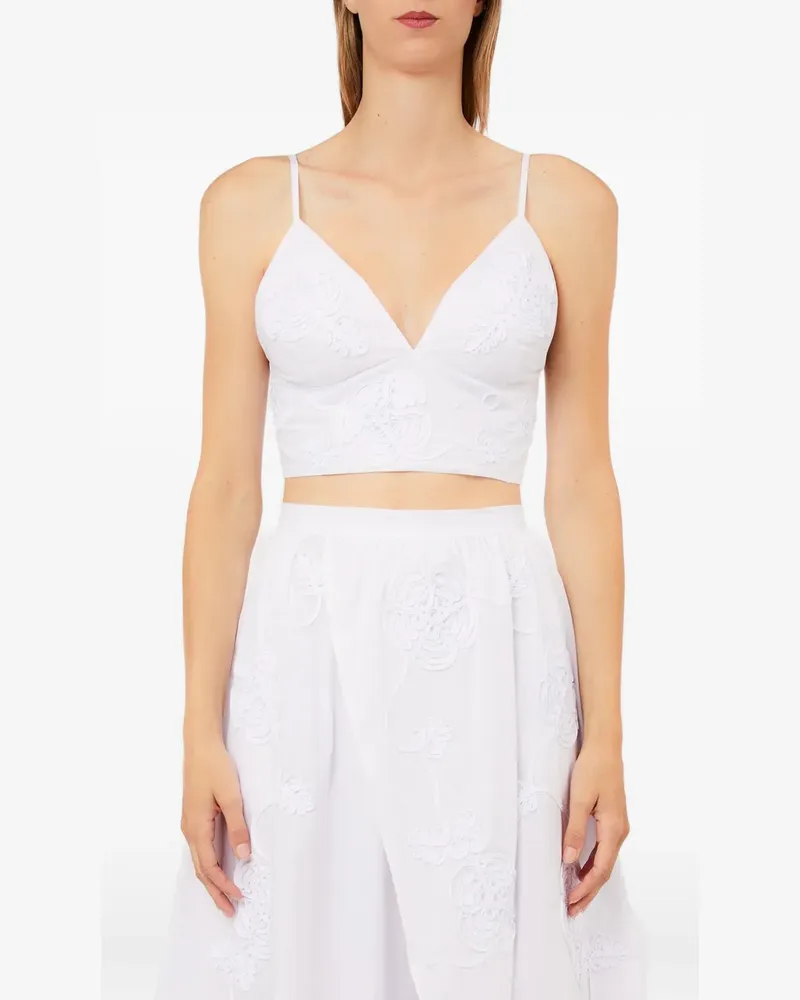 Liu Jo floral embroidered top - Weiß Weiß