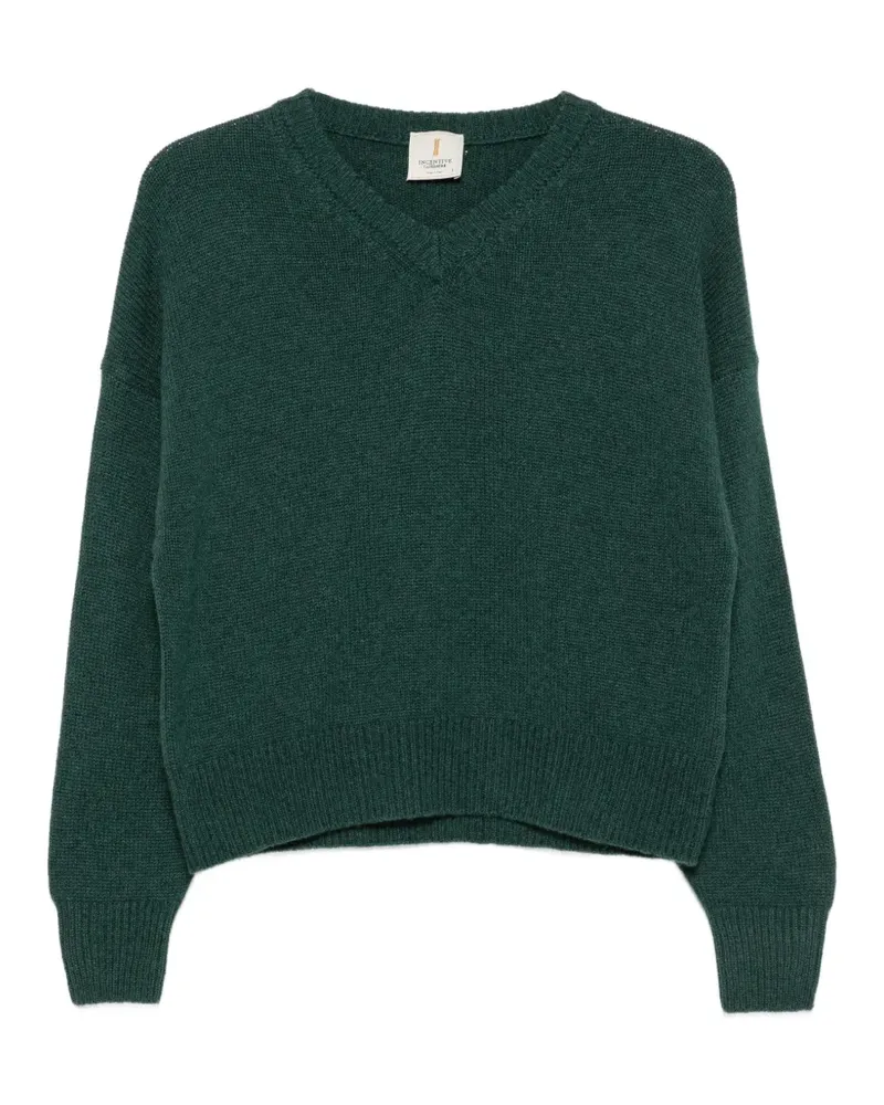 INCENTIVE! cashmere Connie V-neck cashmere sweater - Grün Grün
