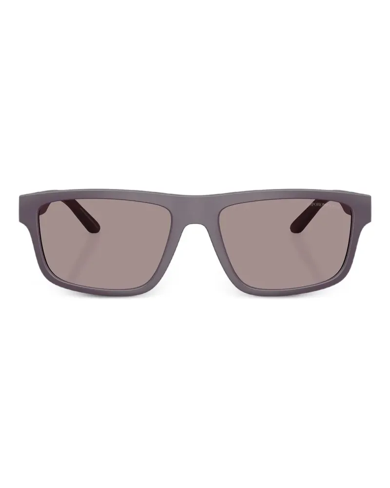 Emporio Armani Sonnenbrille mit eckigem Gestell - Grau Grau