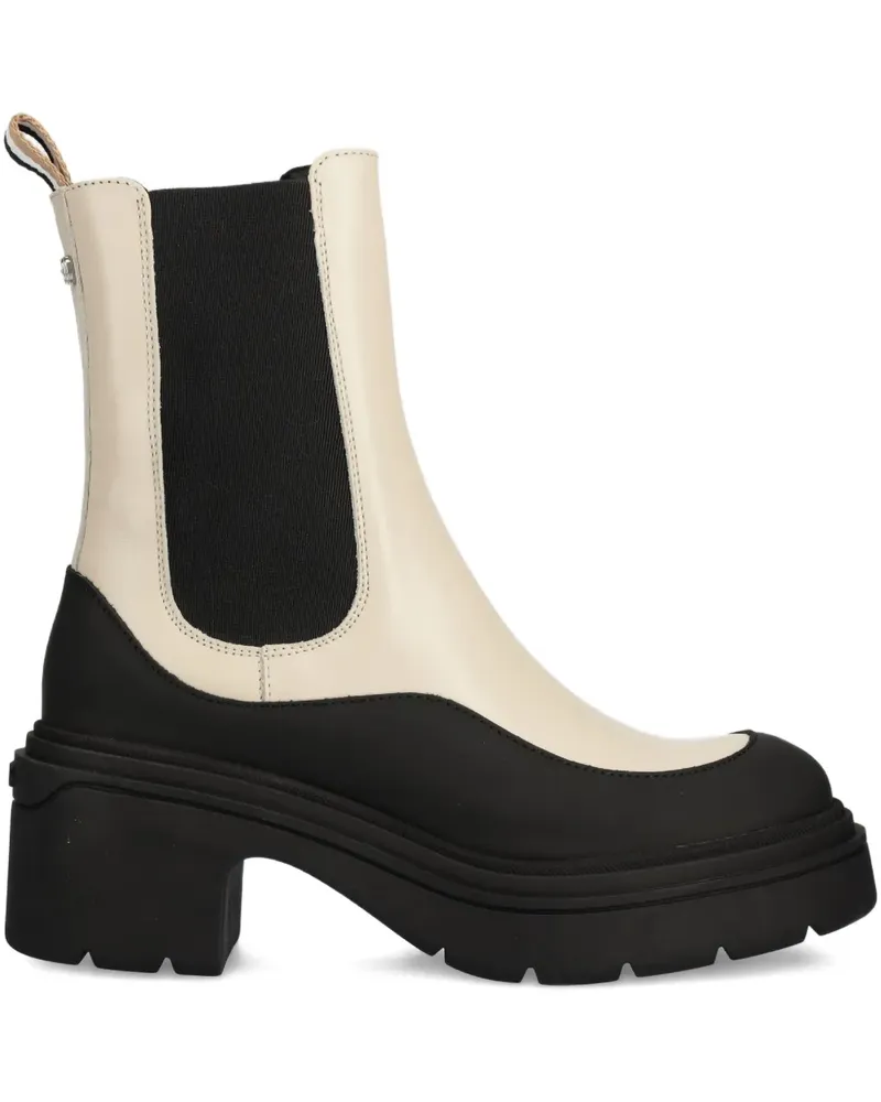 HUGO BOSS 70mm elastic-panels platform chelsea boots - Weiß Weiß
