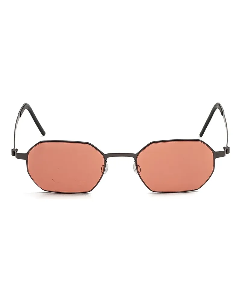 Lindberg geometric-frame sunglasses - Schwarz Schwarz