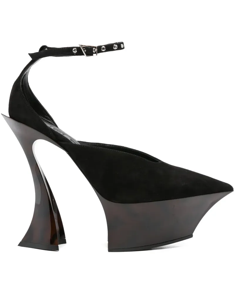 Thierry Mugler Pumps mit Plateau 140mm - Schwarz Schwarz