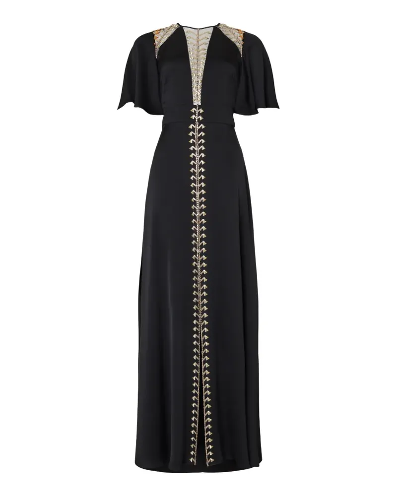 Temperley London Wildlife embellished maxi dress - Schwarz Schwarz