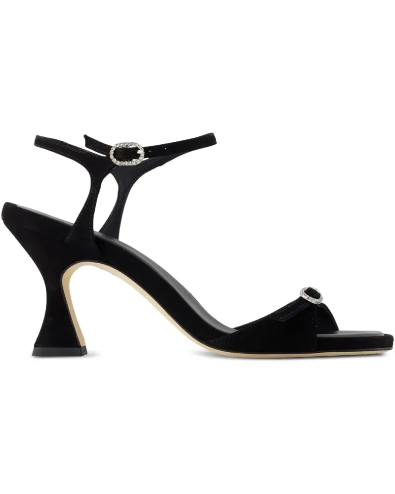 Carel Celeste Sandalen mit Kristallschnalle 110mm - Schwarz Schwarz