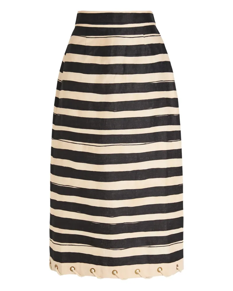 Zimmermann Gestreifter Rebellion Midirock - Schwarz Schwarz