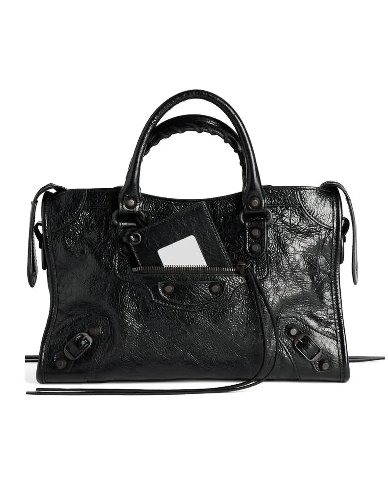 Balenciaga Kleine Le City Handtasche - Schwarz Schwarz