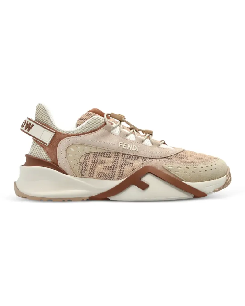 Fendi Flow leather-panelled sneakers - Rosa Rosa
