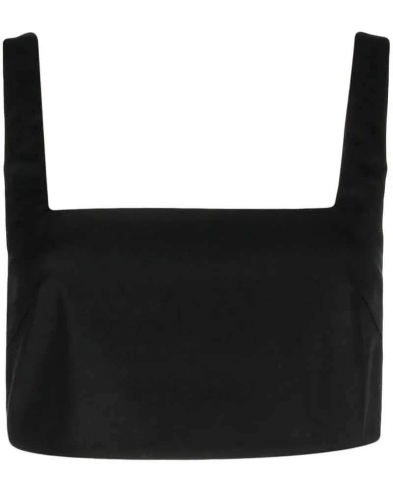 BONDI BORN Cayman Cropped-Top Schwarz