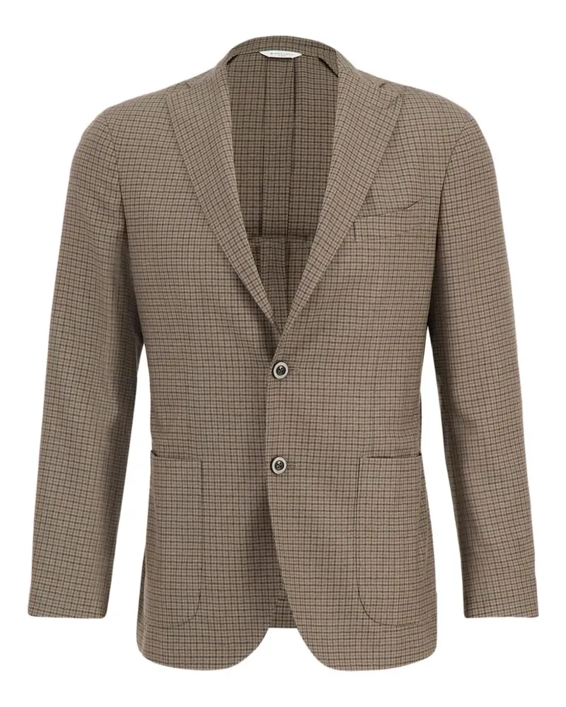 Boglioli single-breasted checked blazer - Braun Braun