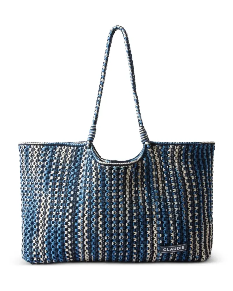 Claudie Pierlot Handtasche mit geflochtenem Henkel - Blau Blau