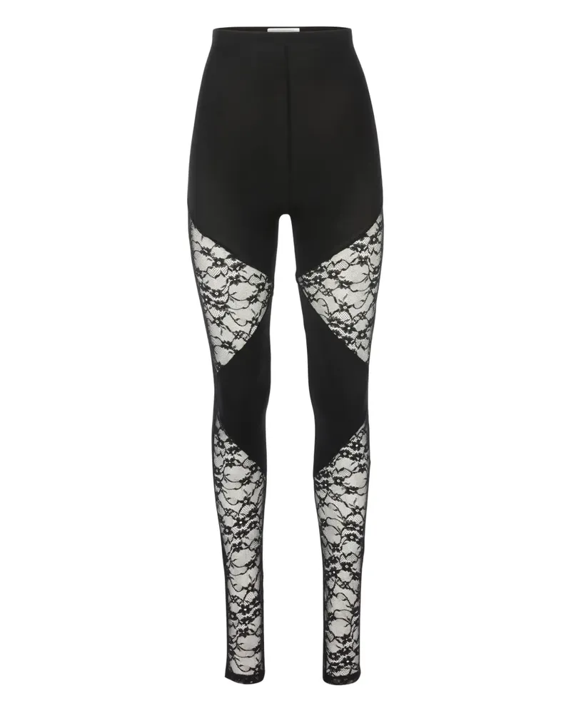 Nina Ricci Leggings mit Patchwork-Spitze - Schwarz Schwarz