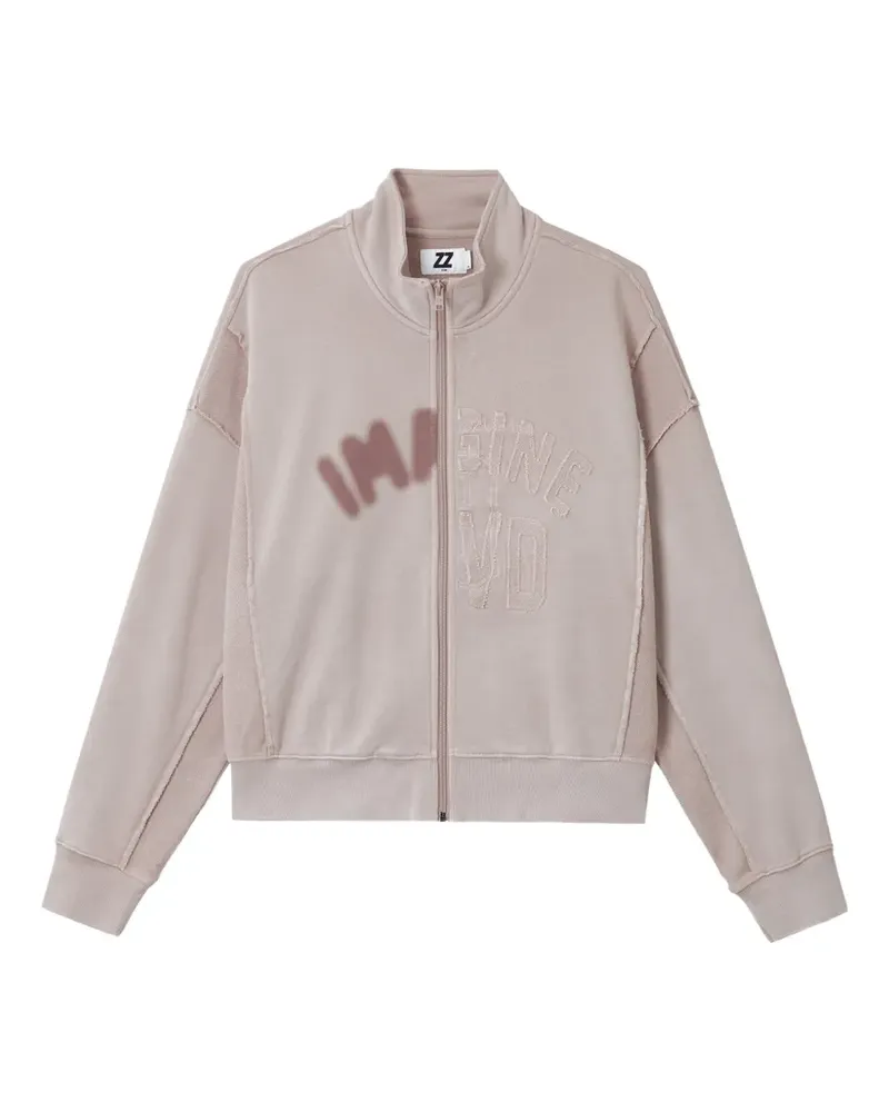 Izzue Sweatshirtjacke mit Logo-Applikation - Rosa Rosa