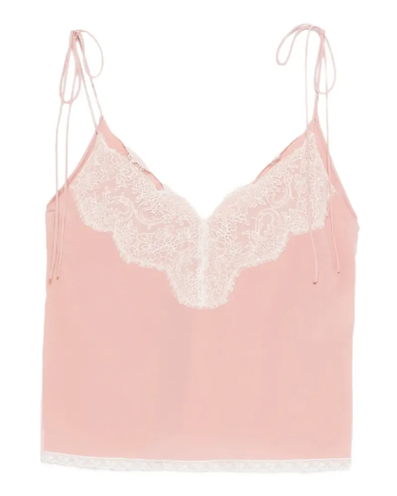 Valentino Garavani Tanktop mit Spitzenborte - Rosa Rosa