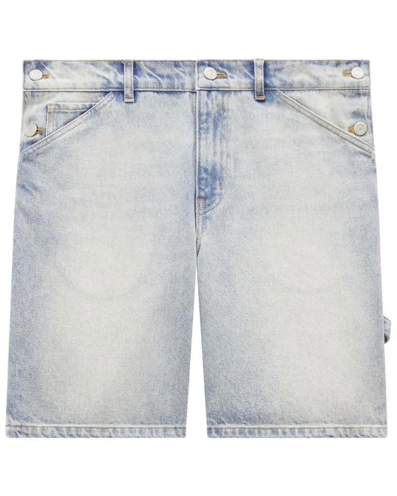 Courrèges Gerade Sailor Jeans-Shorts Blau