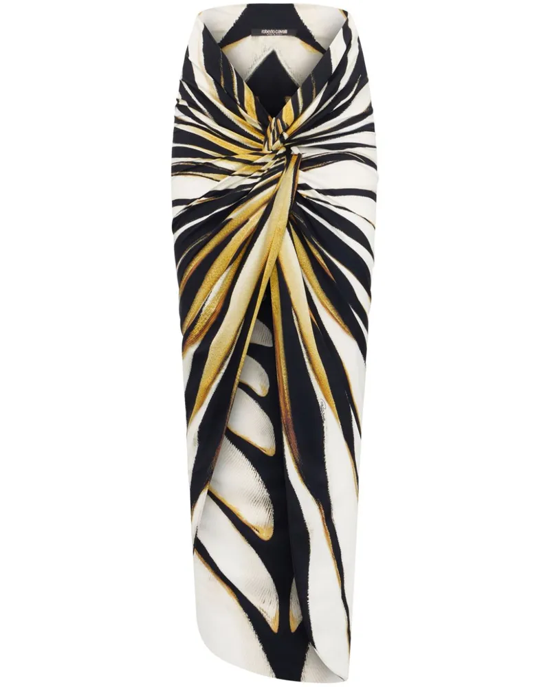 Roberto Cavalli Pareo mit Ray of Gold-Print Gold