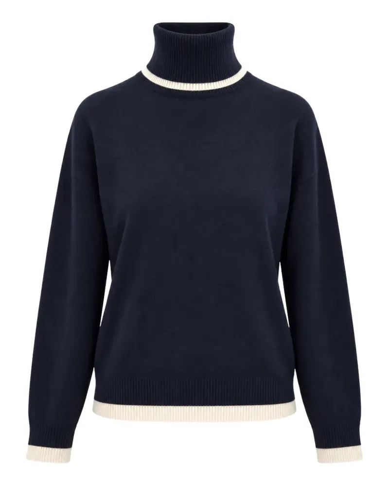 Seventy Rollkragenpullover mit Kontrastdetails - Blau Blau