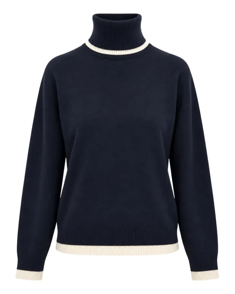 Seventy Rollkragenpullover mit Kontrastdetails - Blau Blau