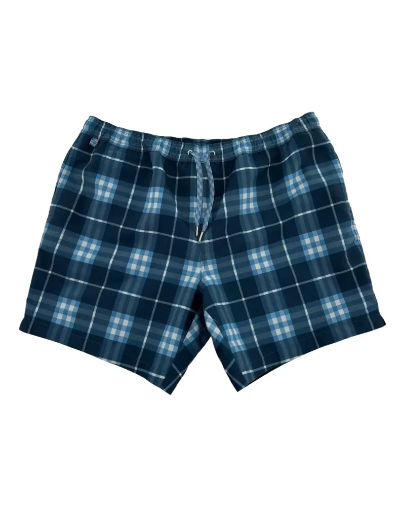 Burberry check-print swim shorts - Blau Blau