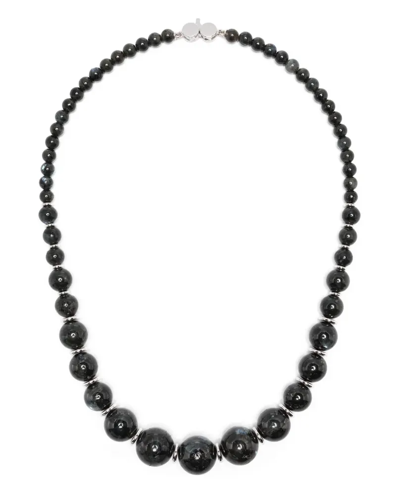 Tom Wood larvikite bead necklace - Silber Silber