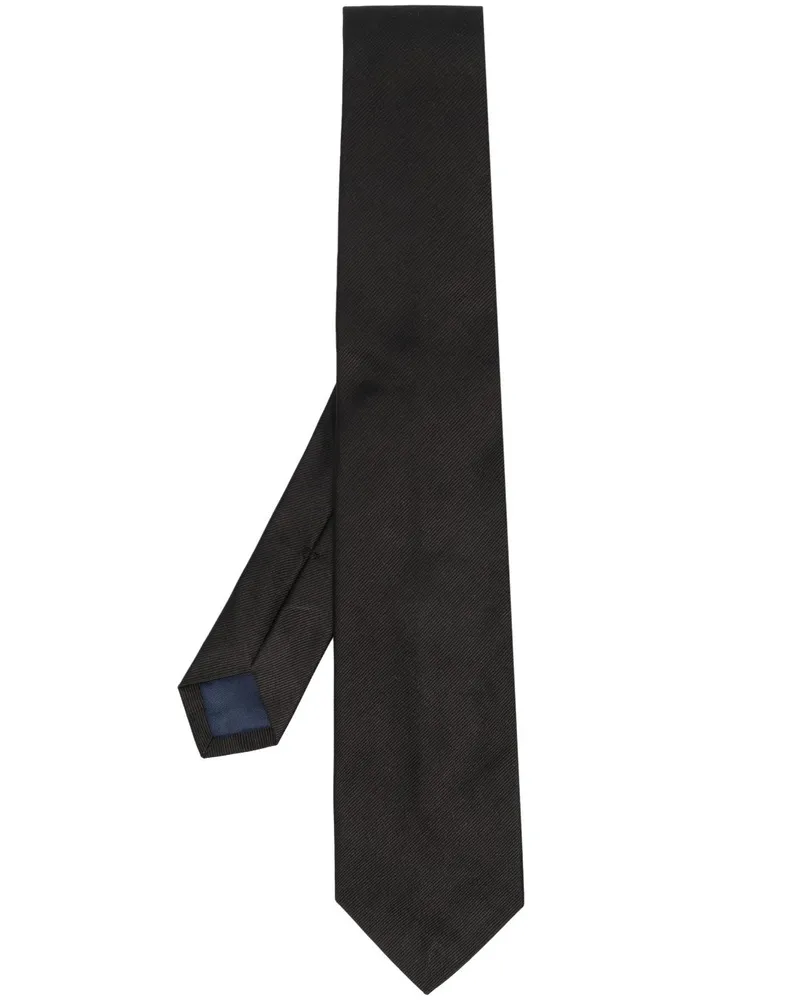 Ralph Lauren Krawatte aus Seidenrips - Schwarz Schwarz