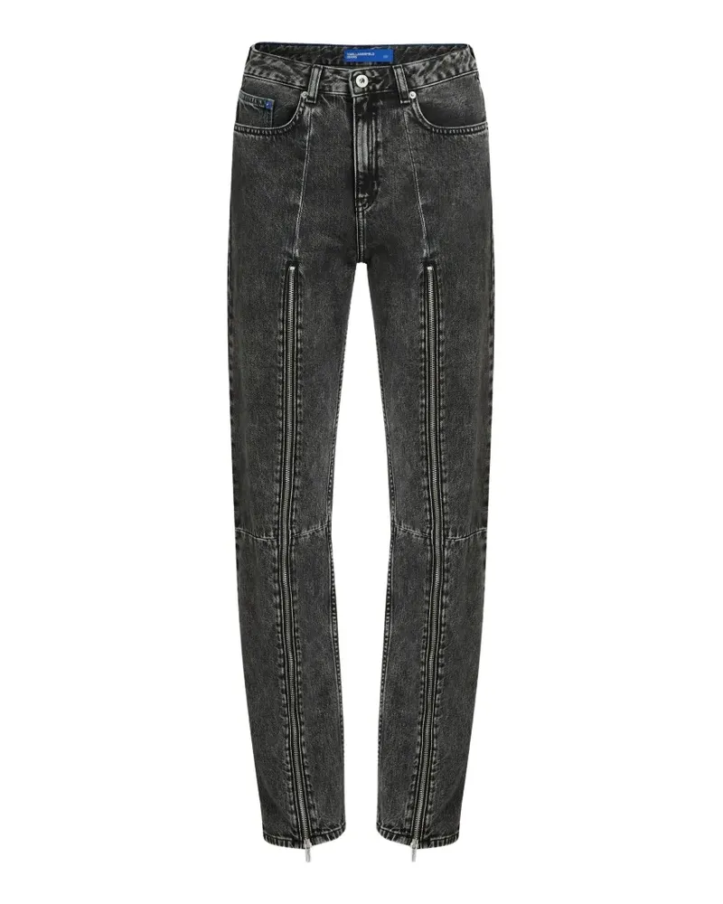 Karl Lagerfeld Gerade Jeans mit hohem Bund - Grau Grau