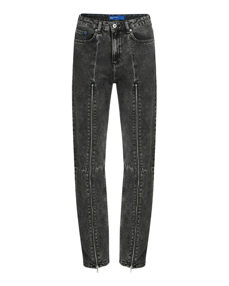 Karl Lagerfeld Gerade Jeans mit hohem Bund - Schwarz Schwarz