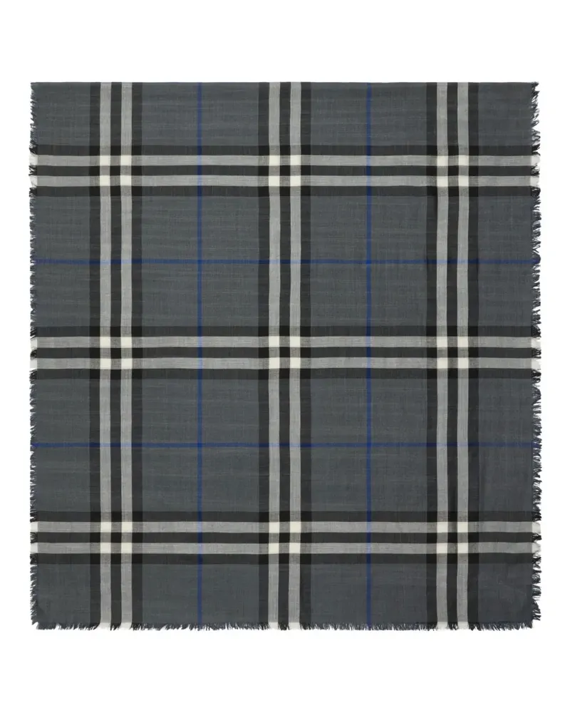 Burberry Schal mit Fransen - Grau Grau