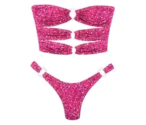 Cage Bikini mit Ringdetail - Rosa