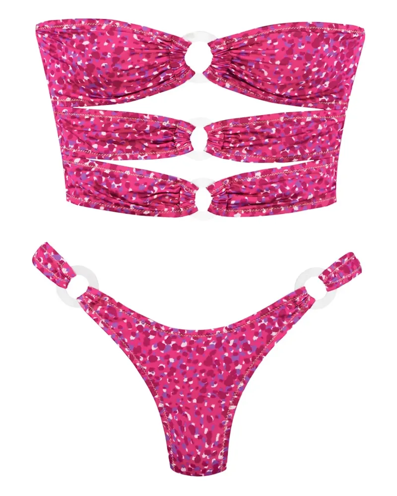 Reina Olga Cage Bikini mit Ringdetail - Rosa Rosa