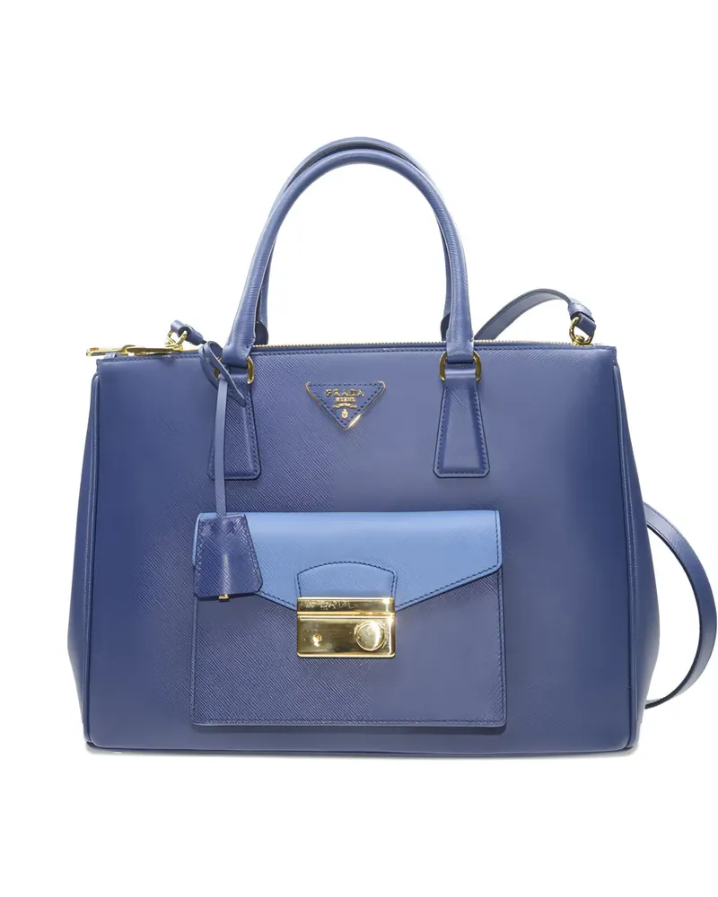 Prada Lux Galleria Tote Bag aus Saffiano-Leder - Blau Blau