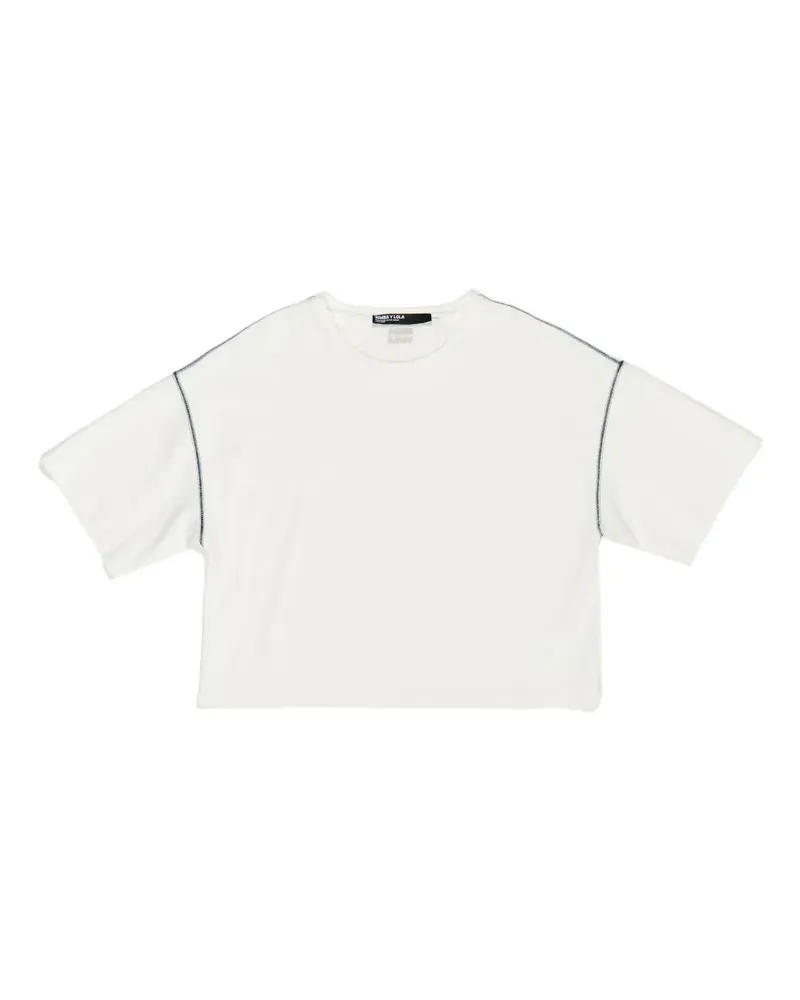 BIMBA Y LOLA contrast-stitch T-shirt - Weiß Weiß