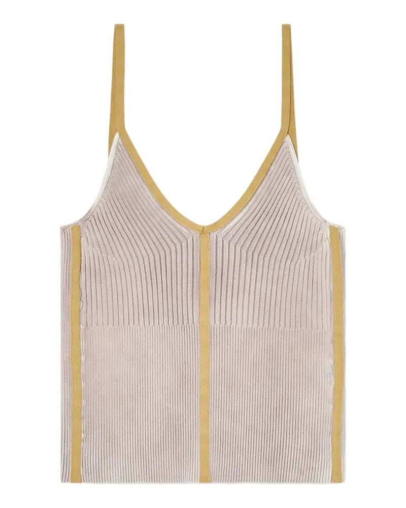 Diesel rib-knit cami top with contrast bands - Violett Violett