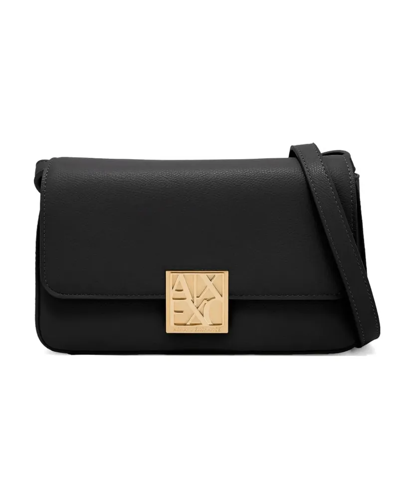 Armani Exchange mini logo-plaque cross body bag - Schwarz Schwarz