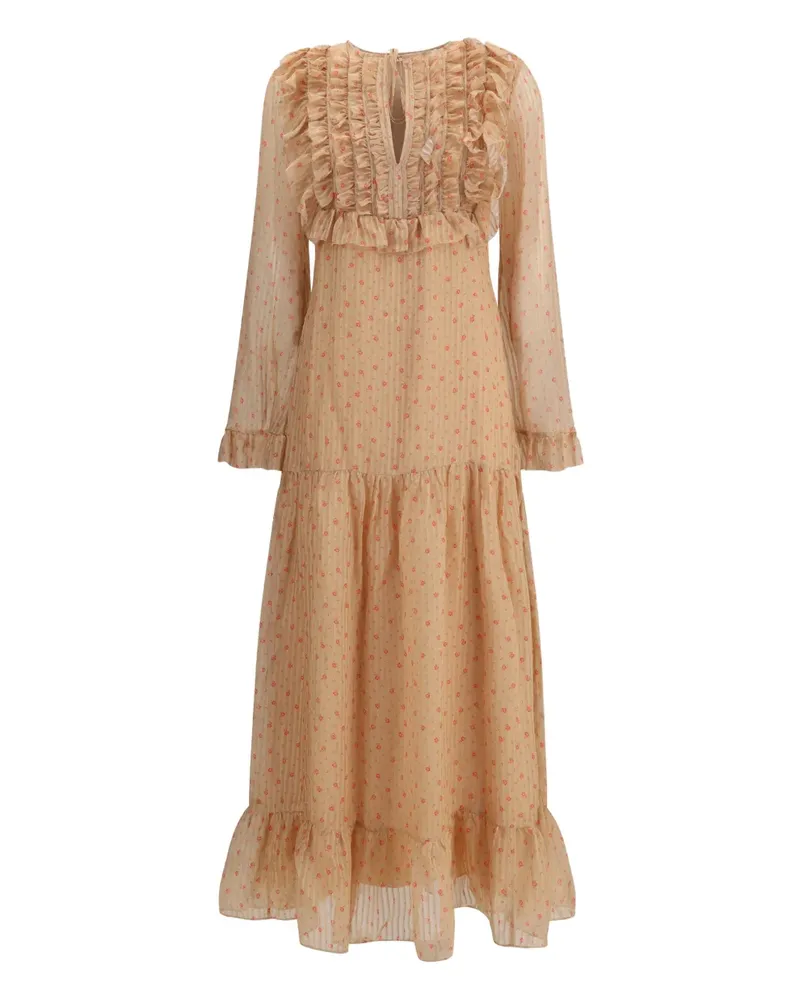 Kristina Ti Isabel Maxikleid mit Blumen-Print - Rosa Rosa