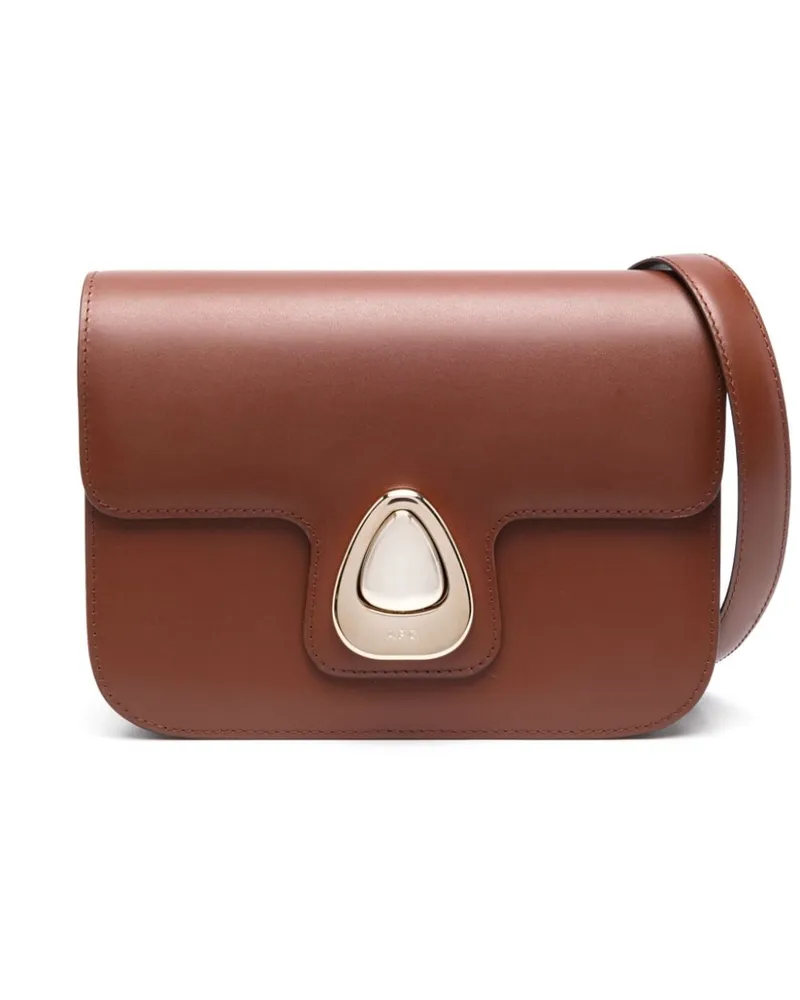A.P.C. Astra Schultertasche - Braun Braun